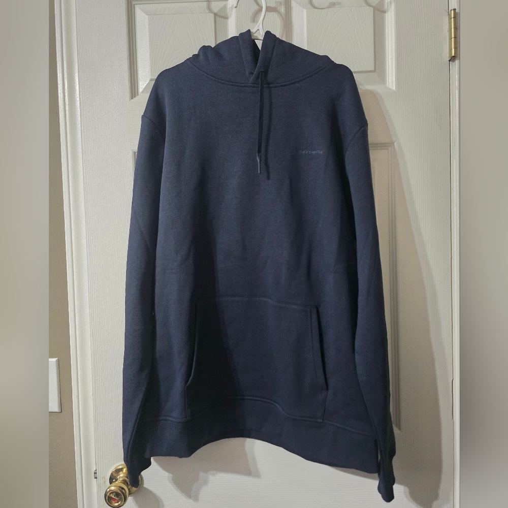 NWT Cozy Earth Men's Cityscape 2.0 Stuctured Cozycore Hoodie in Eclipse, Unisex. - Picture 2 of 11